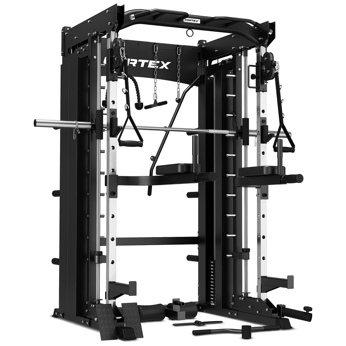 CORTEX SM-26 6-In-1 Power Rack With Dual Stack Smith & Cable Machine
